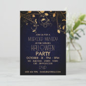 Gatsby Style, moordmysterie Halloweenfeest Kaart (Staand voorkant)