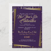 Gatsby Style NYE Gold en Midnight Blue Kaart (Voorkant)