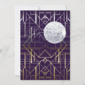 Gatsby Style NYE Gold en Midnight Blue Kaart (Achterkant)