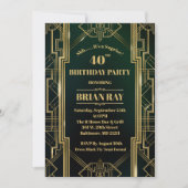 Gatsby Style Suprise Birthday nodigt 5x7 uit Kaart (Voorkant)