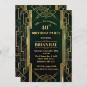 Gatsby Style Suprise Birthday nodigt 5x7 uit Kaart (Voorkant / Achterkant)