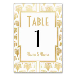 Gatsby Tafelnummer 1920's Roaring 20s Bruiloft