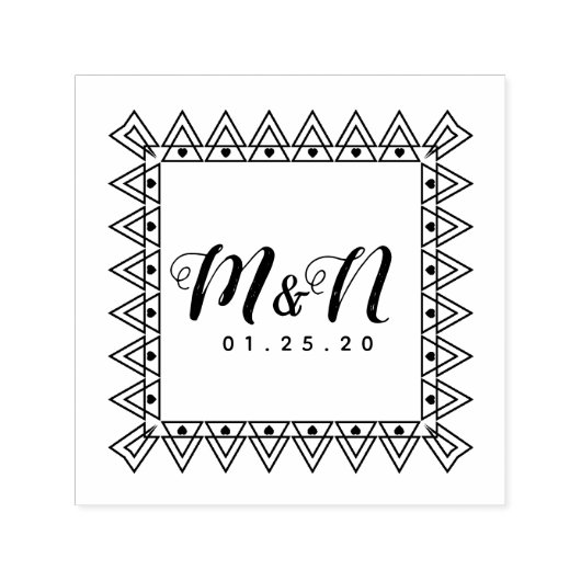 Gatsby Trouwlogo Initialen Zelfinktende Stempel (Design)