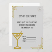 Gatsby - Uitnodiging voor verjaardagsfeest in de R (Voorkant / Achterkant)