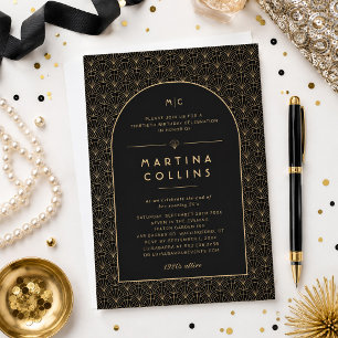 Gatsby-verjaardagsfeest Uitnodiging Art Deco