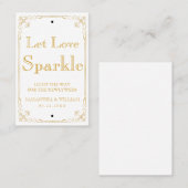 Gatsby Vintage Wedding Sparkler Label | Aangepaste (Voorkant / Achterkant)