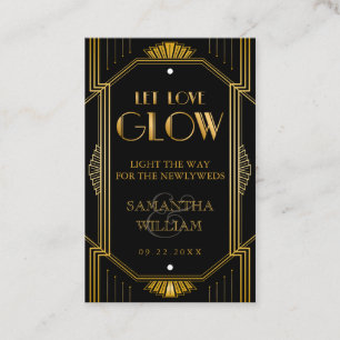 Gatsby Wedding Glow Stick Label   Aangepaste kleur