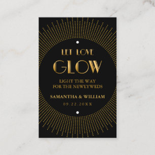 Gatsby Wedding Glow Stick Label   Aangepaste kleur