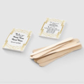 Gatsby White Art Deco Trouwprogramma Hand Fan Handwaaier (Niet-gemonteerd)