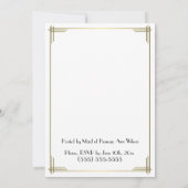 Gatsby Witte Art Deco Bachelorette Party Uitnodigi Kaart (Achterkant)