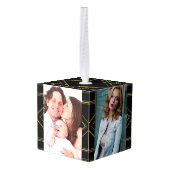 Gatsby zwart en goud geometrisch patroon art deco decoratie (Achter hoekig)