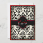 Gatsby zwart wit damask parijs vrijgezellenfeest kaart (Voorkant)