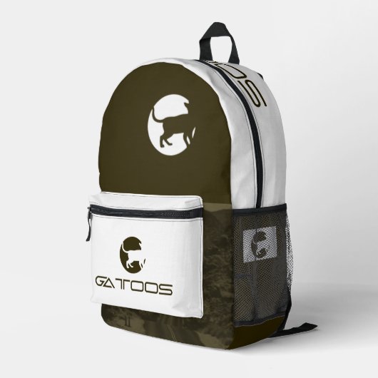 GATTOOS BEDRUKTE RUGZAK (Achterkant Hoek Rechts)