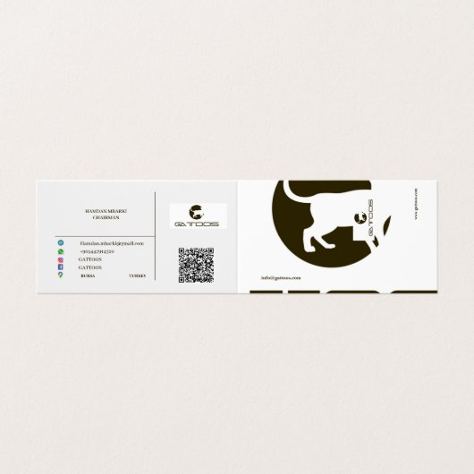 GATTOOS Folded Visitekaartje (Buitenkant ongevouwen)
