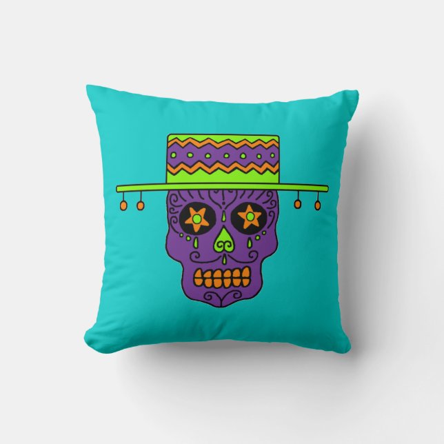 Gaucho Sugar Skull Kussen (Voorkant)