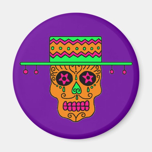 Gaucho Sugar Skull Magneet (Voorkant)