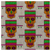 Gaucho Sugar Skull Stof (Close Up)