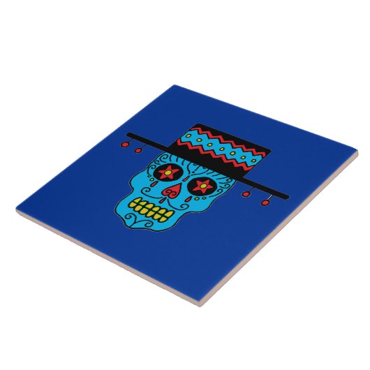 Gaucho Sugar Skull Tegeltje (Zijkant)