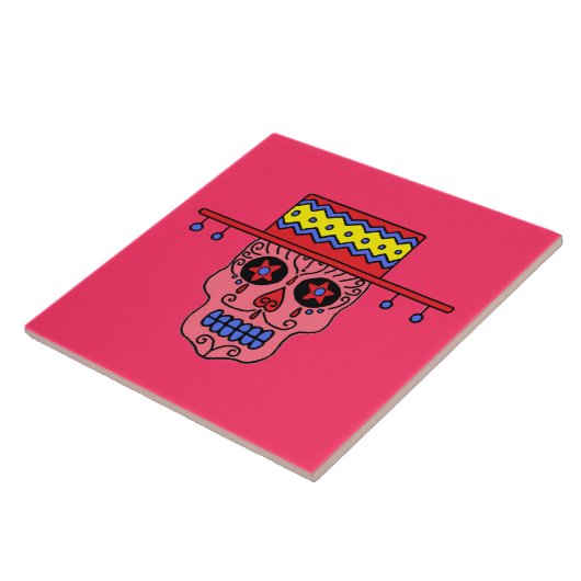 Gaucho Sugar Skull Tegeltje (Zijkant)