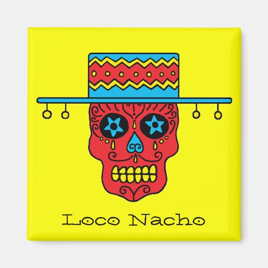 Gaucho Suiker Schedel Magneet (Voorkant)