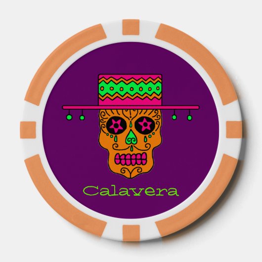 Gaucho Suiker Schedel Pokerchips (Voorkant)