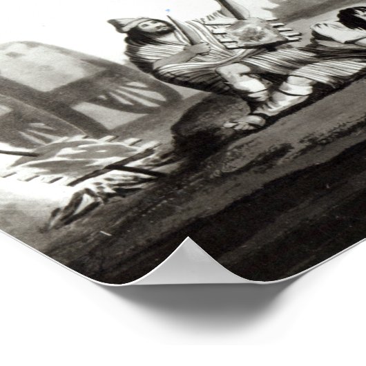 Gauchos van Tucuman, 1820 Poster (Hoek)