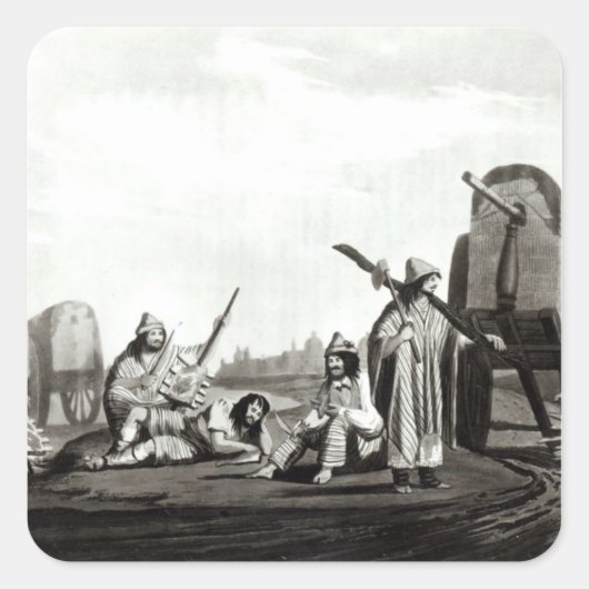 Gauchos van Tucuman, 1820 Vierkante Sticker (Voorkant)