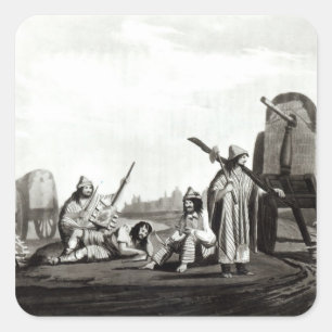 Gauchos van Tucuman, 1820 Vierkante Sticker