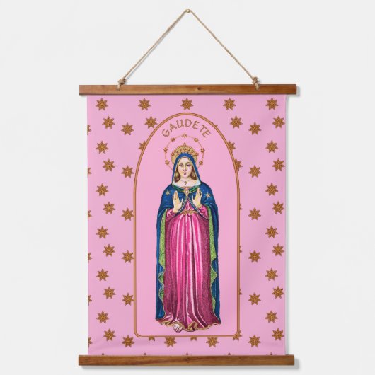 Gaudete! (Rejoice!) with Standing BVM Advent Hangend Wandkleed (Voorkant)