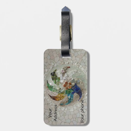 Gaudi Bagagelabel (Achterkant verticaal)