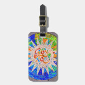 Gaudi Detail Blue Bagagelabel (Voorkant verticaal)