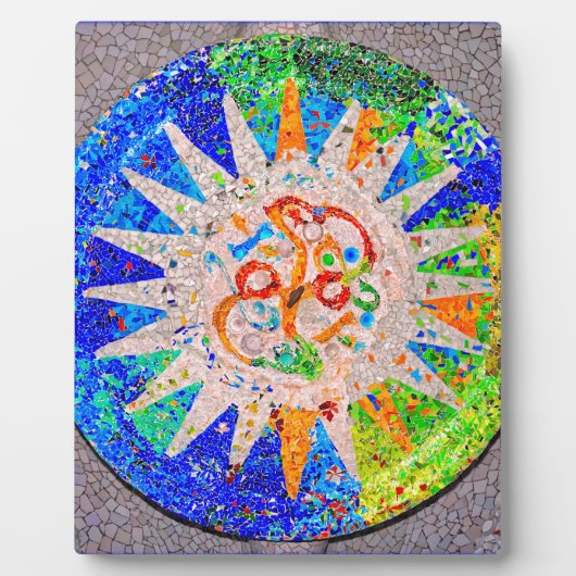 Gaudi Detail Blue Fotoplaat (Voorkant)