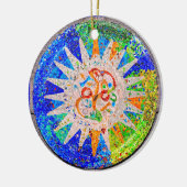 Gaudi Detail Blue Keramisch Ornament (Links)