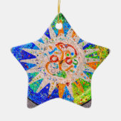 Gaudi Detail Blue Keramisch Ornament (Voorkant)