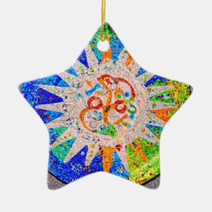 Gaudi Detail Blue Keramisch Ornament