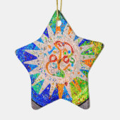 Gaudi Detail Blue Keramisch Ornament (Links)