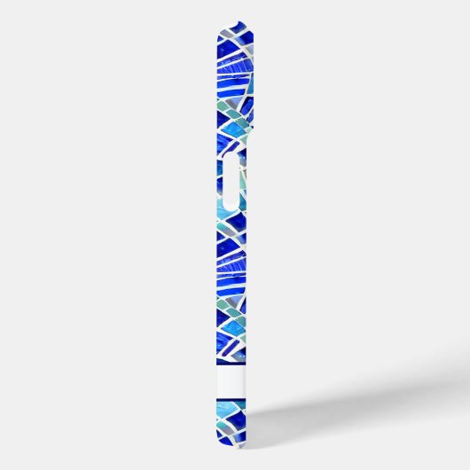 Gaudi geïnspireerd Blue Wave mozaïek patroon Case-Mate iPhone Case (Achterkant / Rechts)