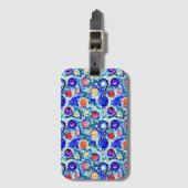 Gaudi geïnspireerd multicolor mozaïek patroon bagagelabel (Voorkant (verticaal))