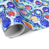 Gaudi geïnspireerd multicolor mozaïek patroon cadeaupapier (Rol Hoek)
