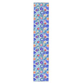 Gaudi geïnspireerd multicolor mozaïek patroon medium tafelloper (Voorkant)