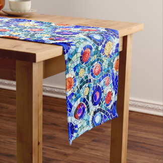 Gaudi geïnspireerd multicolor mozaïek patroon medium tafelloper