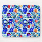 Gaudi geïnspireerd multicolor mozaïek patroon muismat (Voorkant)