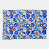 Gaudi geïnspireerd multicolor mozaïek patroon theedoek (Horizontaal)