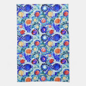 Gaudi geïnspireerd multicolor mozaïek patroon theedoek (Verticaal)