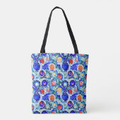 Gaudi geïnspireerd multicolor mozaïek patroon tote bag (Achterkant)