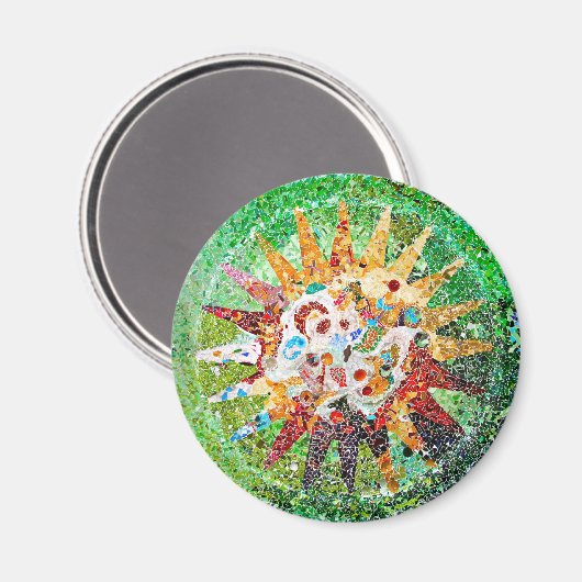 Gaudi Green Sun Magnet (Voorkant / Achterkant)