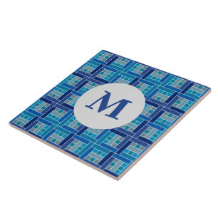 Gaudí kobalt blauw vierkant mozaïek tegeltje