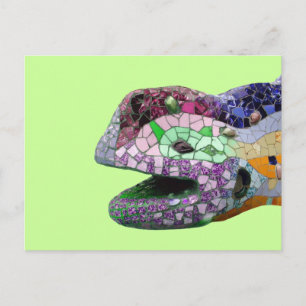 Gaudi Lizard Head Mosaics Briefkaart