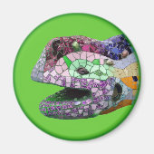 Gaudi Lizard Head Mozaïeken Magneet (Voorkant)