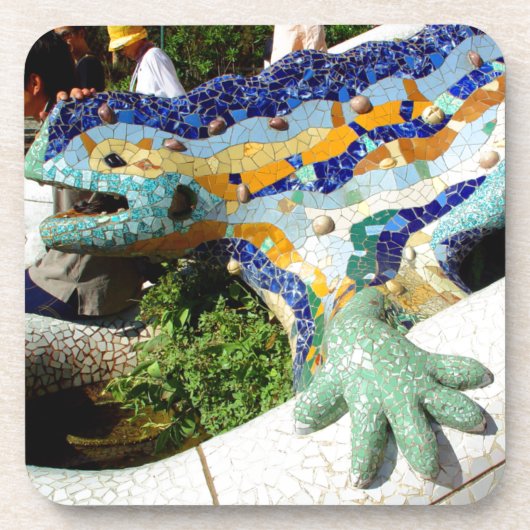 Gaudi Lizard Mosaics Bier Onderzetter (Voorkant)